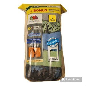 10 Pack of Boys Fruit of the Loom Boxer Briefs Size L (14-16)